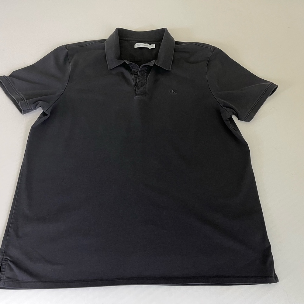 Calvin Klein Black Polo Shirt Classic Design